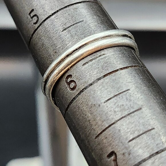 VTG Old Pawn Sterling Silver Turquoise Coral Ring SZ 5.5 Handmade Southwestern - Picture 9 of 9